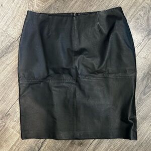 Elegant Black Leather Skirt